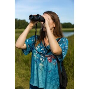 Floral‎ Hummingbird Print T-Shirt V-Neck Short Sleeve Top Blouse